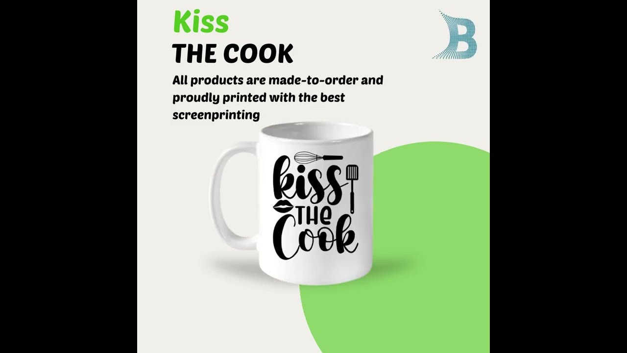 Customized Coffee Mug | Printed mug | Kiss the Cook Ceramic Coffee Mug | Kiss the Cook Mug #short