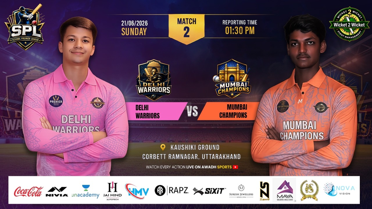 LIVE CRICKET | Delhi Warriors vs Mumbai Champions | School Premier League 2026 | Full Match Live