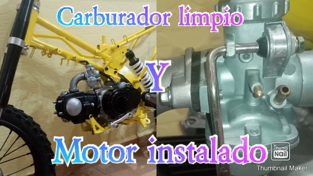 Limpieza de carburador y montamos el motor pit bike Malcor 125