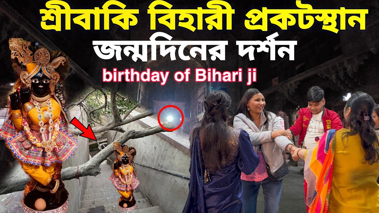 শ্রীবাকি বিহারী প্রকটস্থান ও জন্মদিন || ভাগ্য থাকলে দর্শন হয়  birthday of Bihari ji Vrindavan