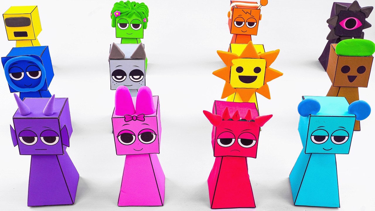 💖Paper DIY💖 Making Clay Incredibox SPRUNKI BLIND BOX Unboxing
