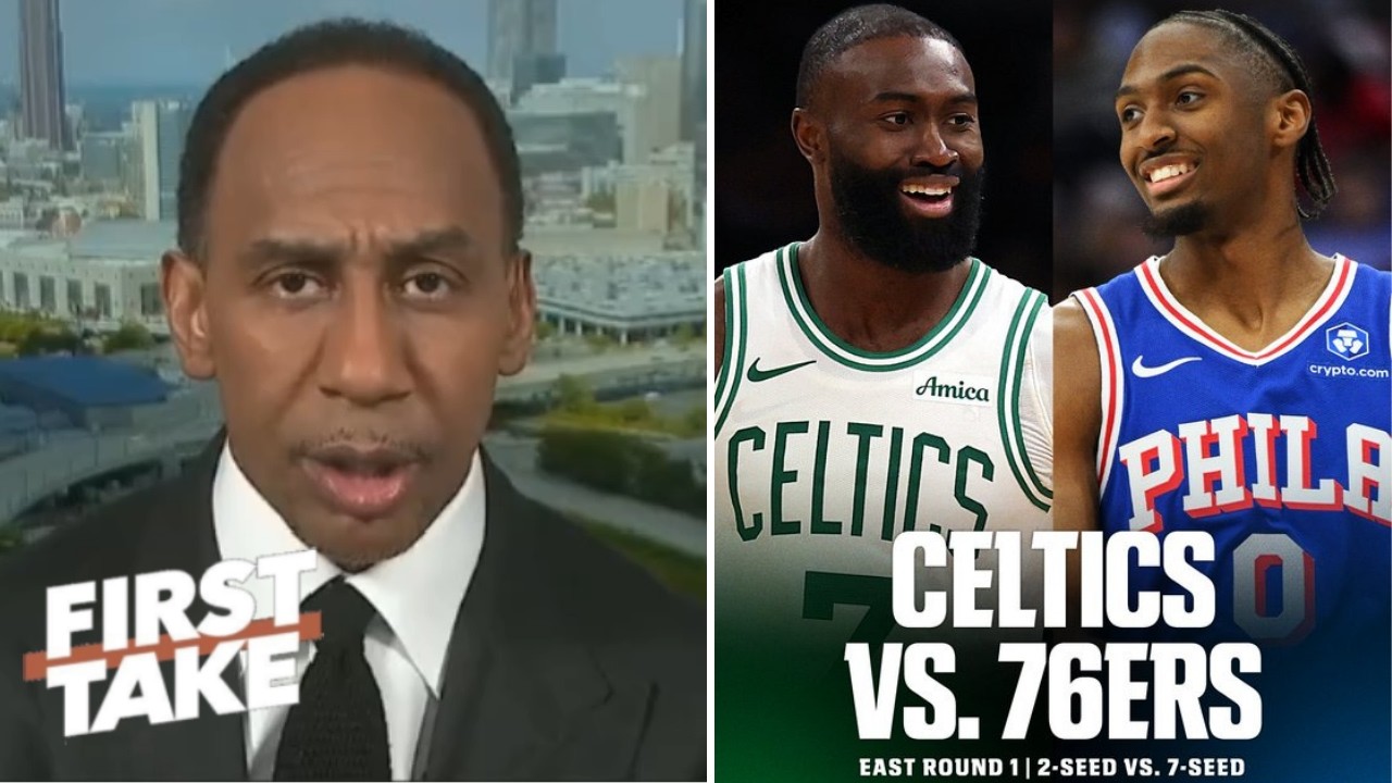 FIRST TAKE | Celtics in 4! - Stephen A. predicts Brown & Tatum sweep over Maxey&rsquo;s 76ers in Round 1