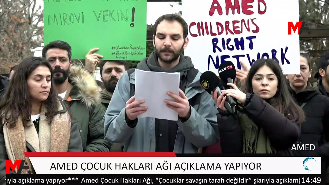 AMED ÇOCUK HAKLARI AĞI AÇIKLAMA YAPIYOR