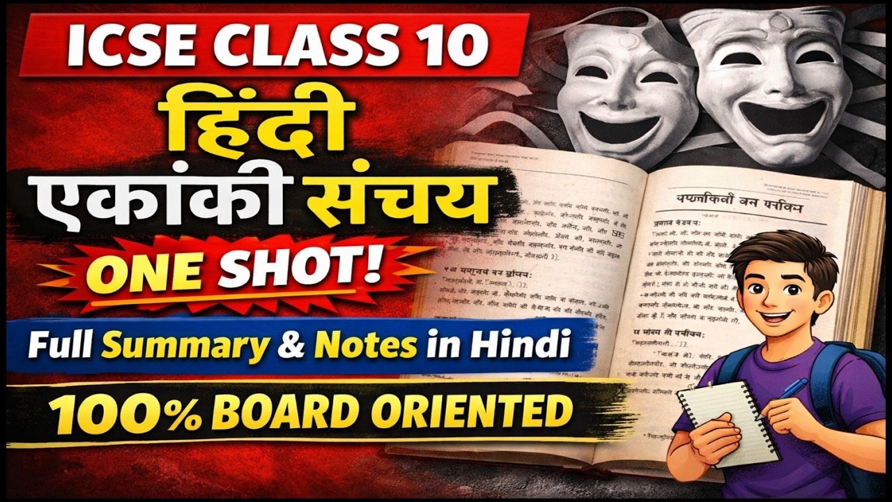 ICSE Class 10 Hindi Ekanki Sanchay One Shot | Full Summary & Notes in Hindi | 100% Board oriented