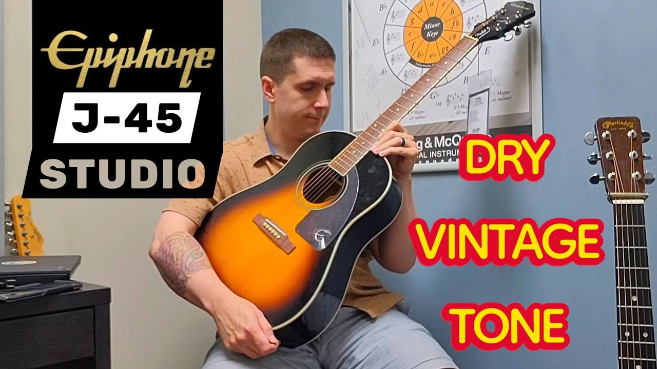 A New Guitar with a DRY Vintage Tone | The Epiphone J-45 Studio