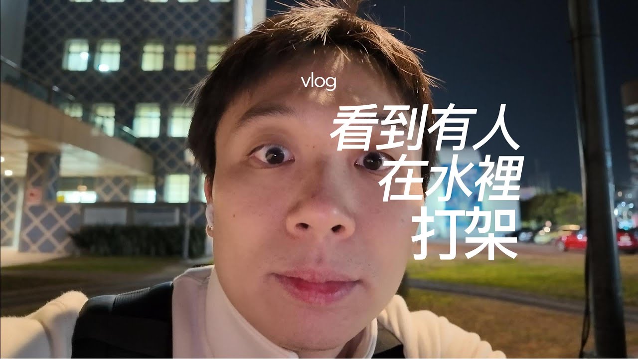 看到有人在水裡打架