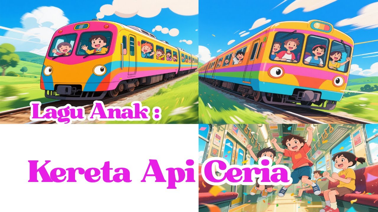 Kereta Api Ceria 🚂🎶 | Lagu Anak Edukatif • Lagu Transportasi untuk Anak PAUD & TK