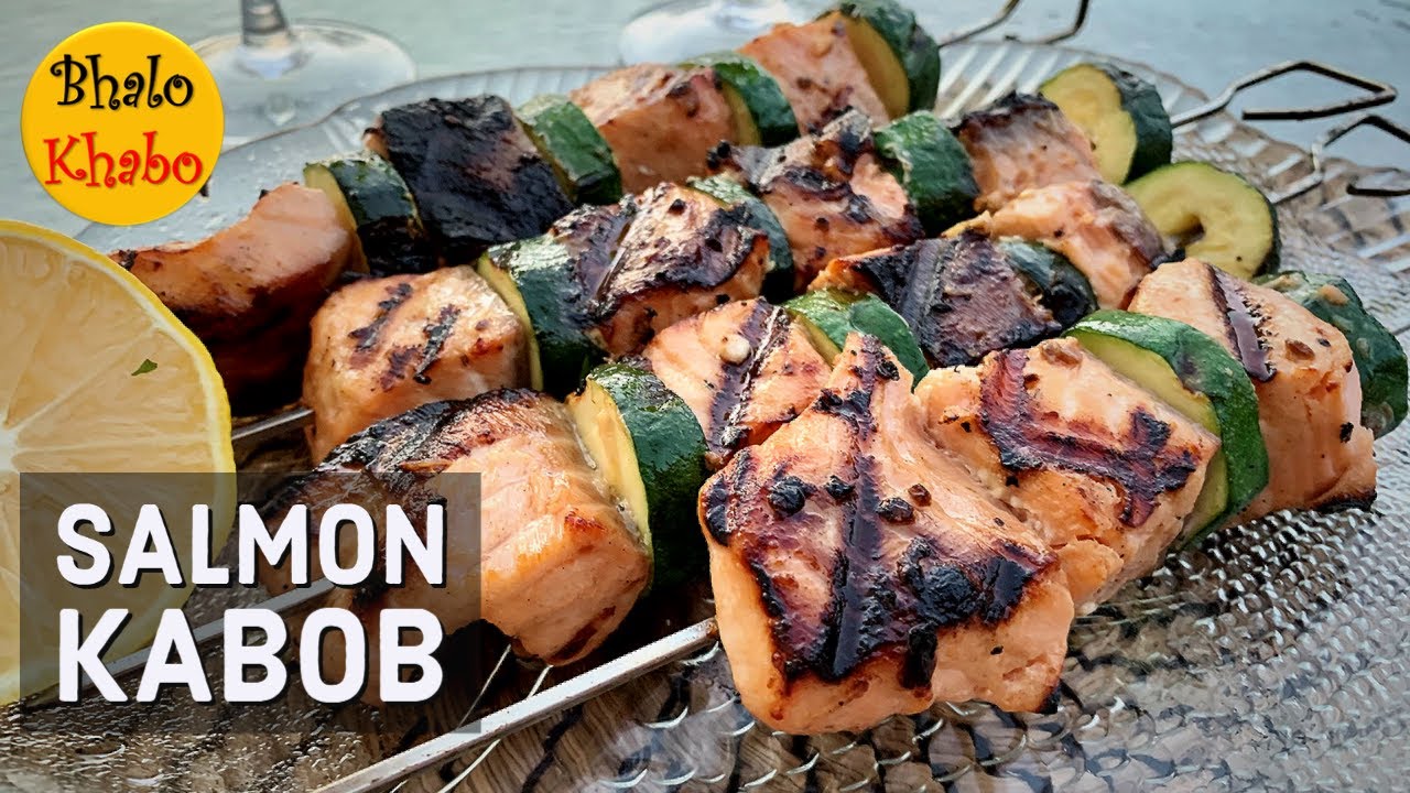 Salmon Kabab Made Easy | Grilled Salmon Skewers | Easy Kababs at Home