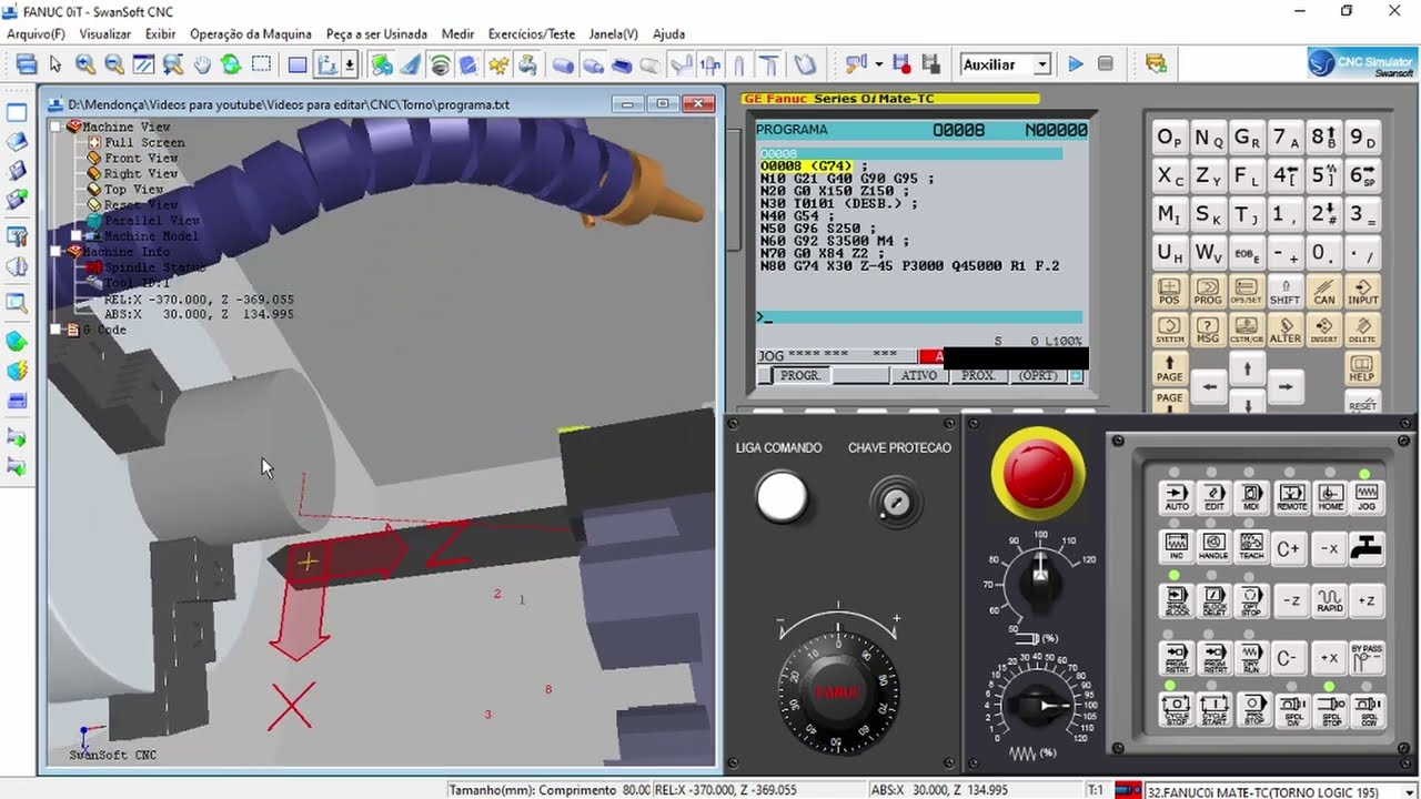 Torno CNC (aula_20 - G74 Torneamento)