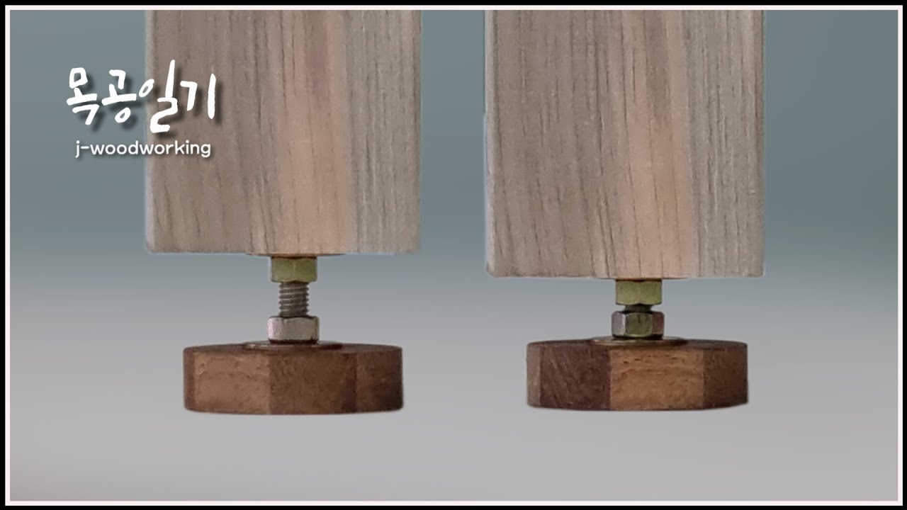 making a leveling foot for table legs [woodworking]