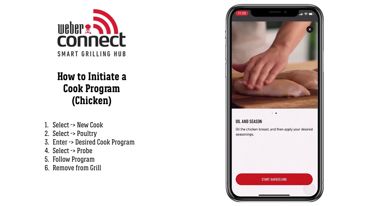 Weber Connect - Matlagingsprogram for kylling