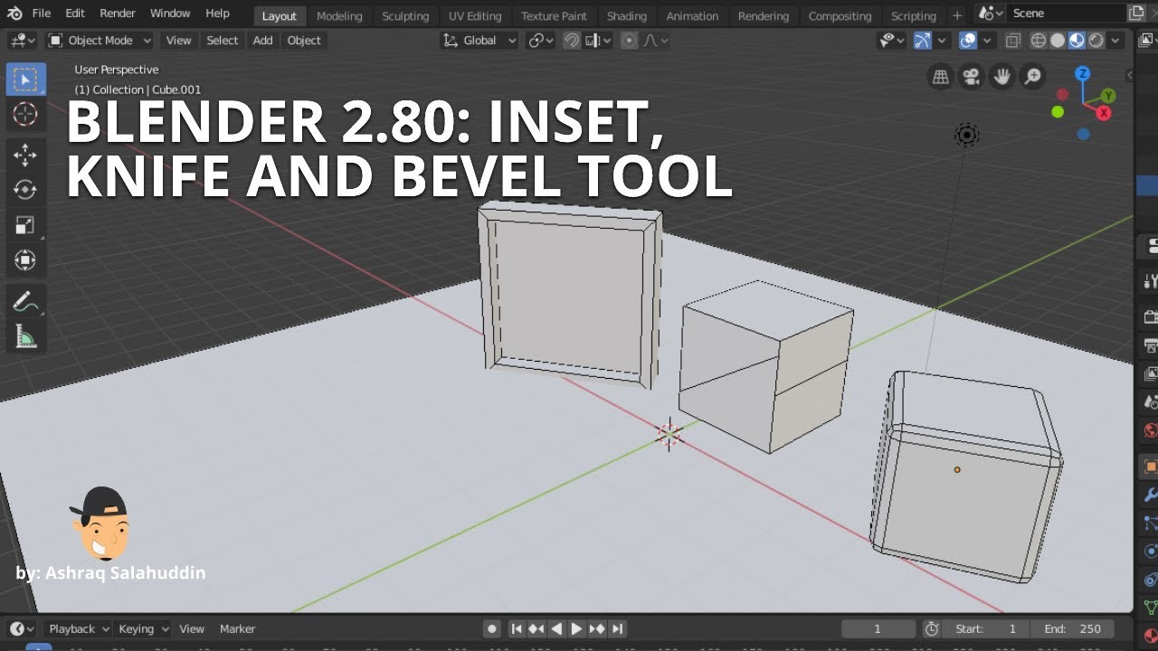 8. BLENDER 2.80: INSET, KNIFE AND BEVEL TOOL