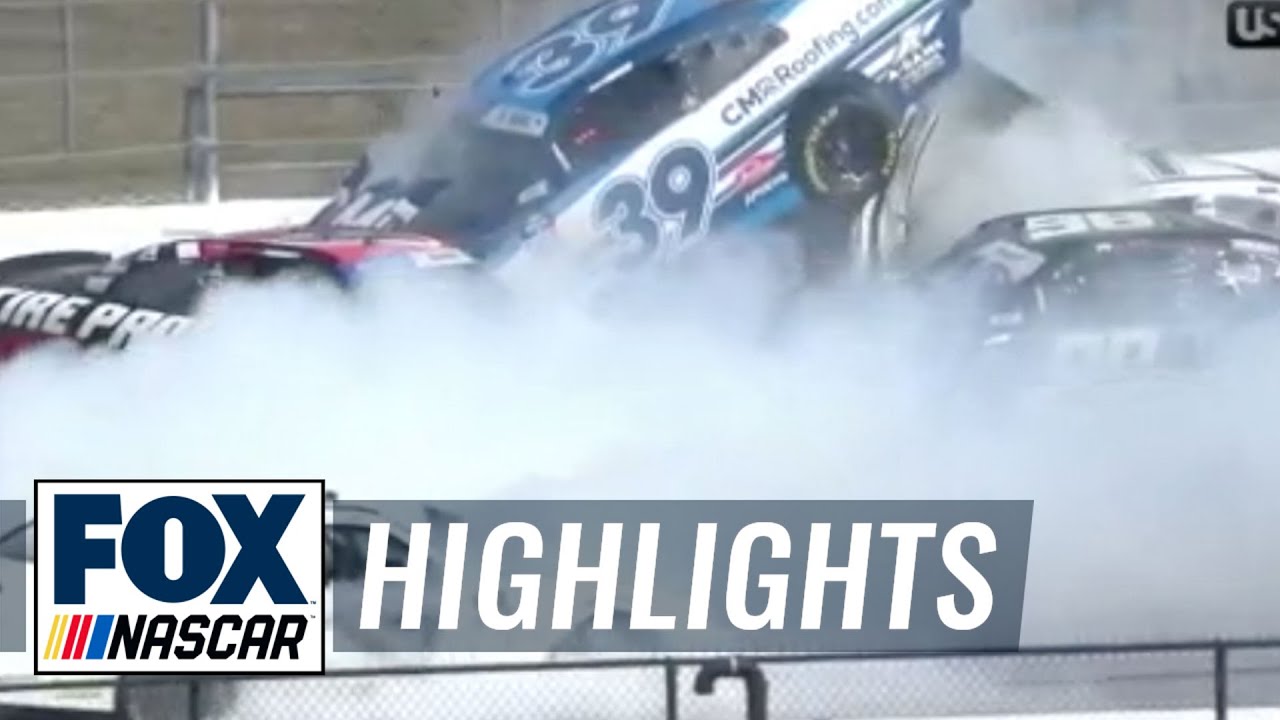 Sieg gets air time after hard crash with Berry, Burton at New Hampshire | NASCAR ON FOX