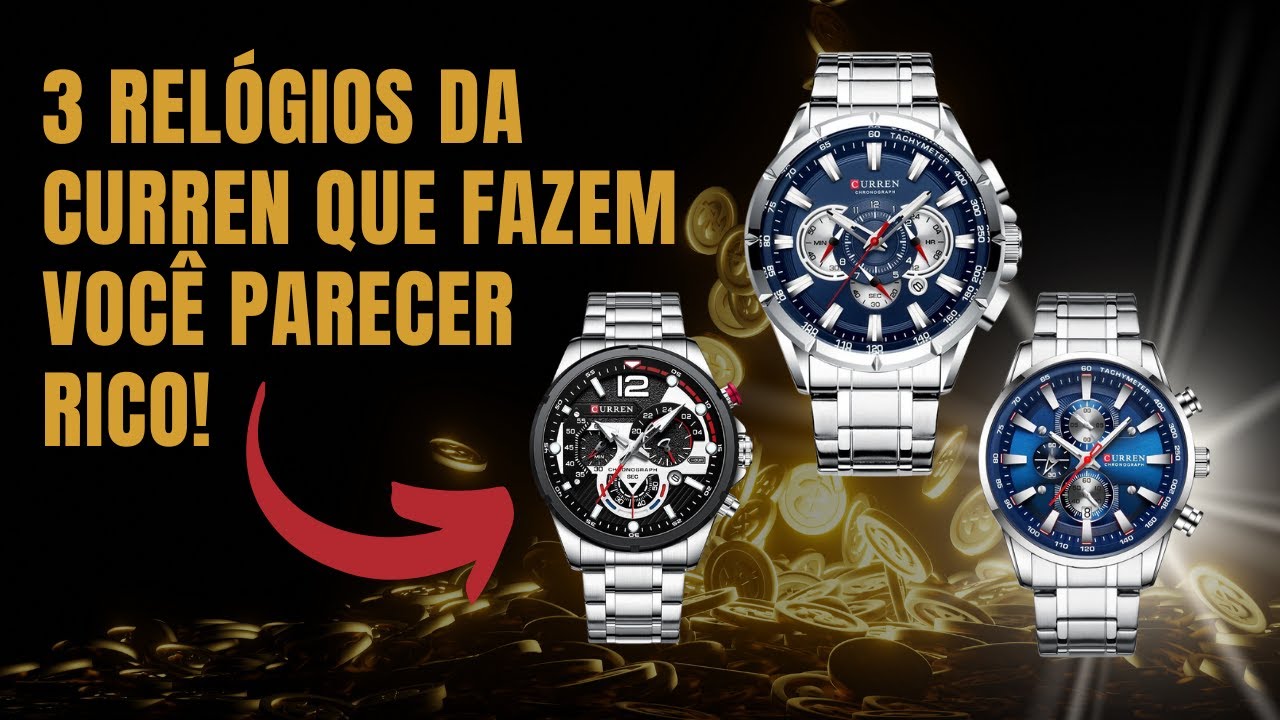 3 Relógios CURREN que Fazem Você Parecer Rico sem Gastar Muito!