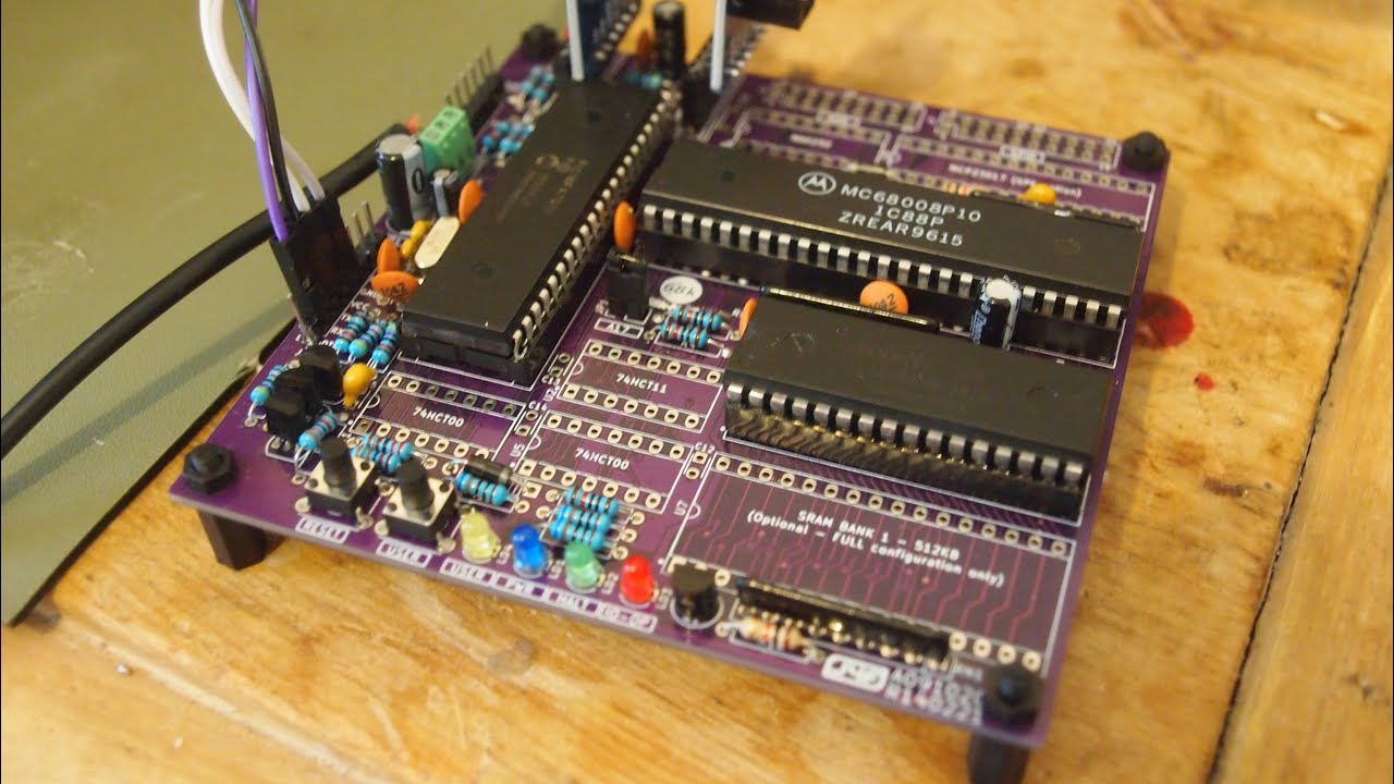CP/M (68K) single board computer running on a CRT Terminal