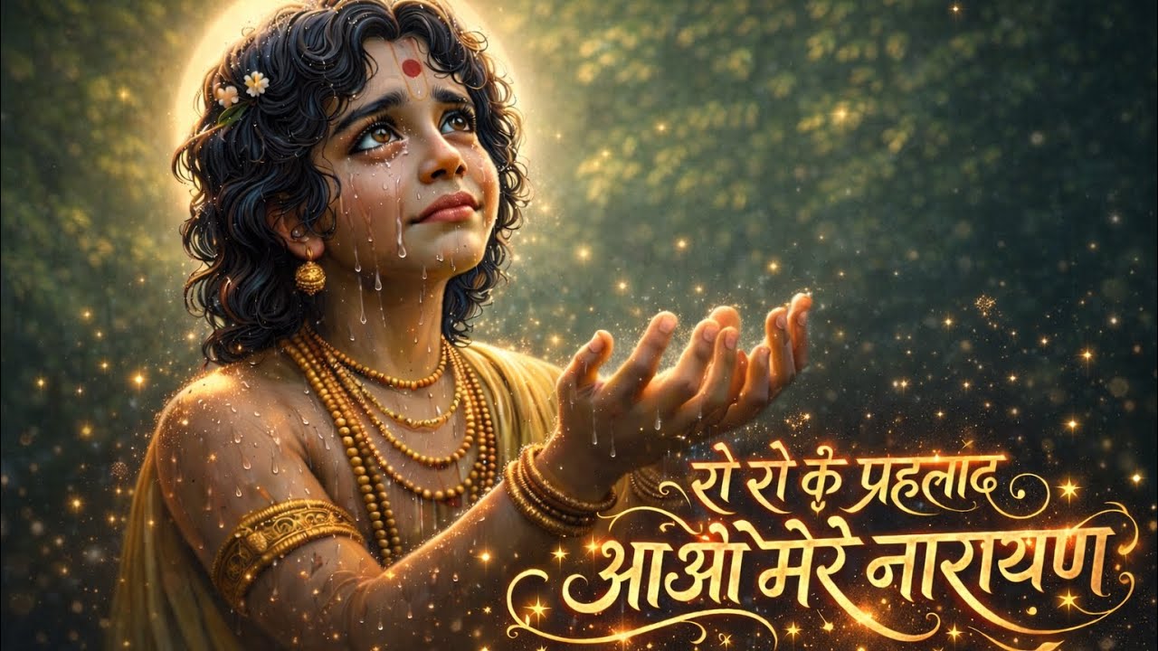 🪷रोते-रोते प्रह्लाद ने पुकारा नारायण 🪷😭| भक्त की पुकार सुनकर स्तंभ से प्रकट हुए नृसिंह भगवान 🙏| 