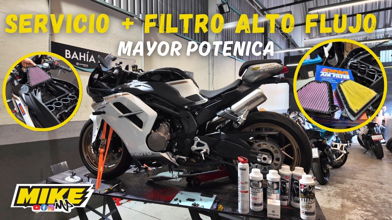 CFMOTO 500SR Voom 🚀: Servicio 5,000 KM + Instalación FILTRO de ALTO FLUJO 🔥 ¿Vale la Pena? Mike MP