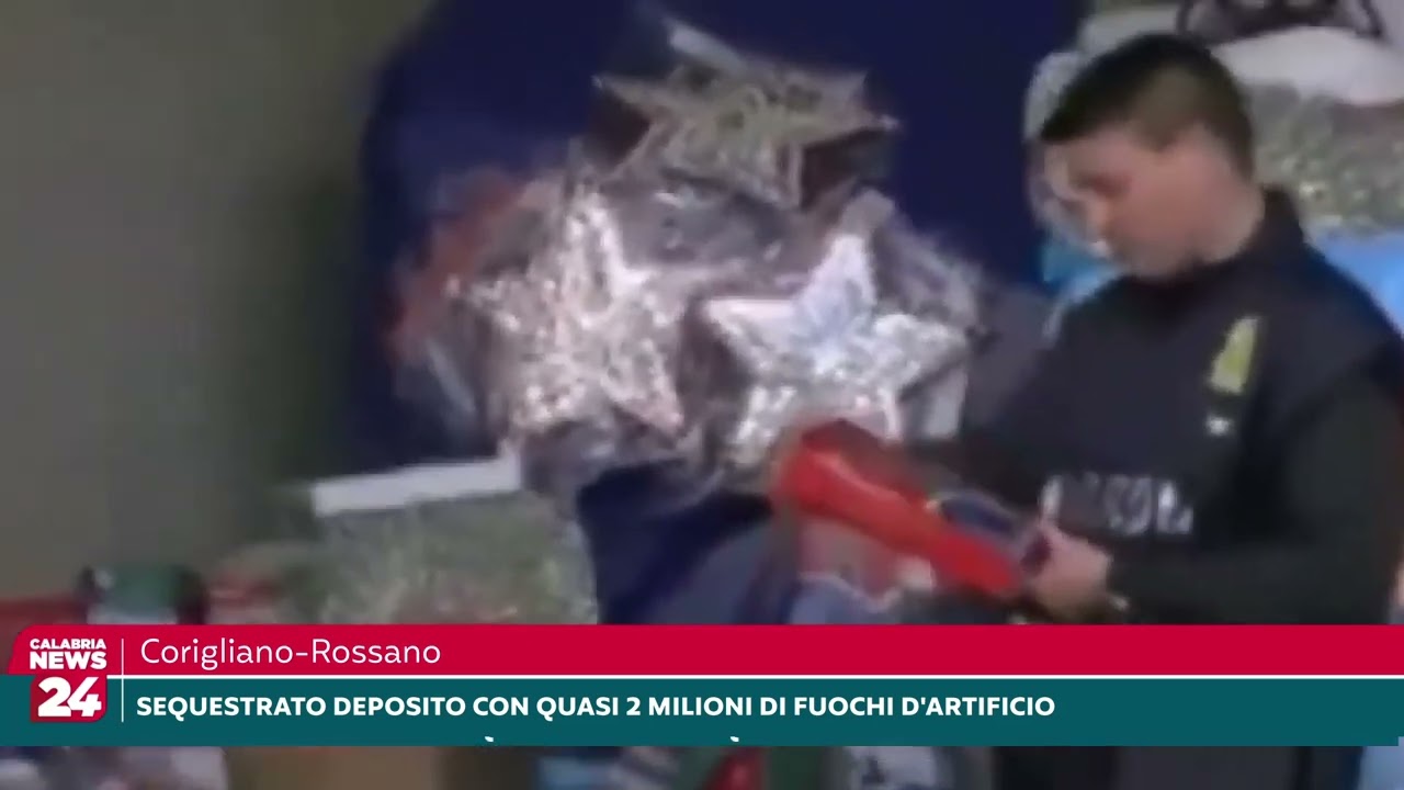 Corigliano-Rossano, Sequestrato deposito con quasi 2 milioni di fuochi d'artificio