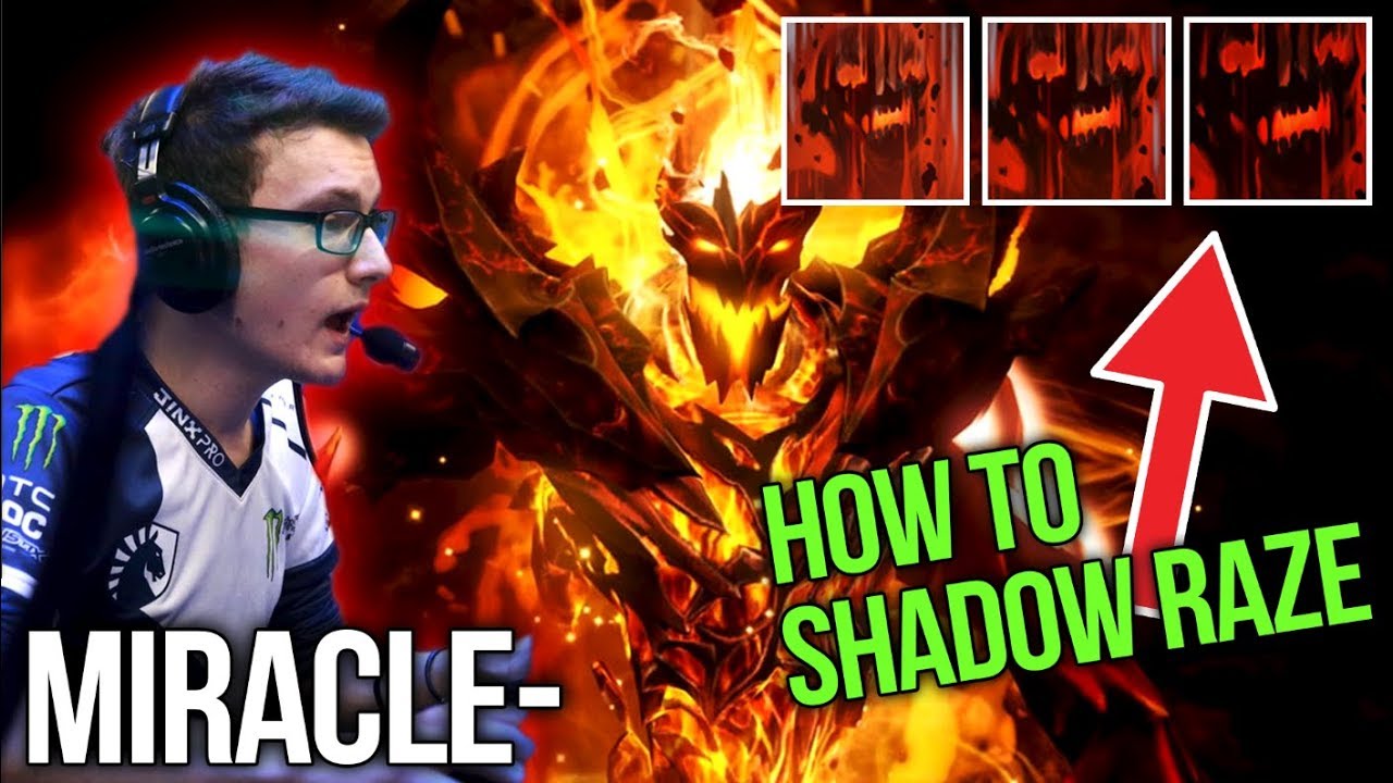 Miracle- Amazing Shadow Fiend - How to Triple Shadow Raze - Dota 2