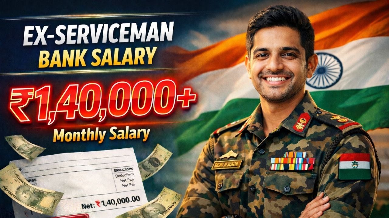 How much ex-serviceman earns as Bank Clerk 💶 (IBPS CLERK)