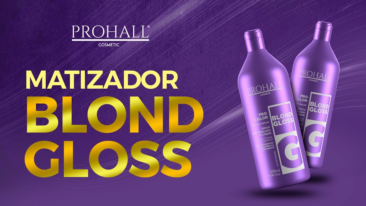 M&aacute;scara Matizadora Blond Gloss Efeito Loiro Perolado - Prohall Cosmetic