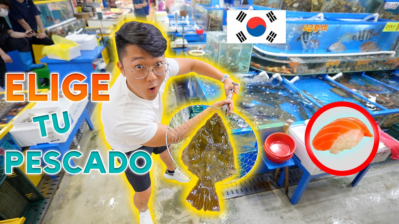 &iexcl;&iexcl;MERCADO DE MARISCOS EN COREA!! TODO preparado al INSTANTE