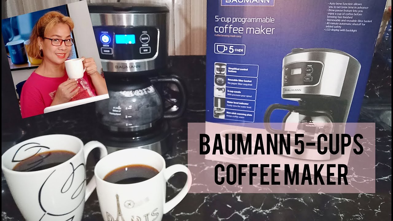 BAUMANN 5-CUPS PROGRAMMABLE COFFEE MAKER | #PRIZE | PORTABLE COFFEE MAKER
