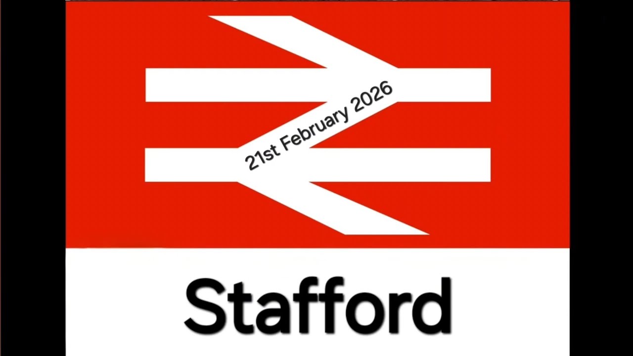 Stafford Railway Station on the 21st February 2026