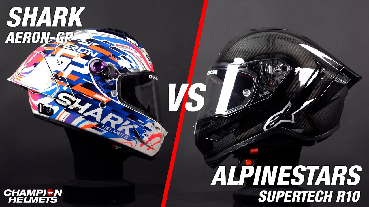 Shark Aeron-GP VS Alpinestars Supertech R10 | Which Helmet Should You Choose?