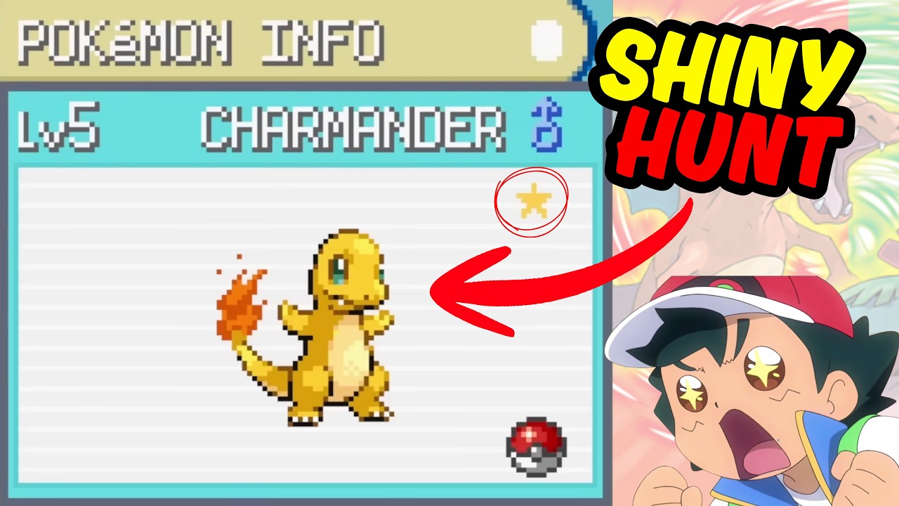 Как быстро найти блестящих стартовых покемонов в Pokemon FireRed/LeafGreen!