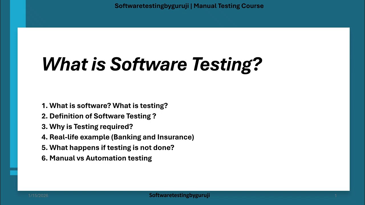 1.Software Testing Basics | What, Why & How Software Testing Works