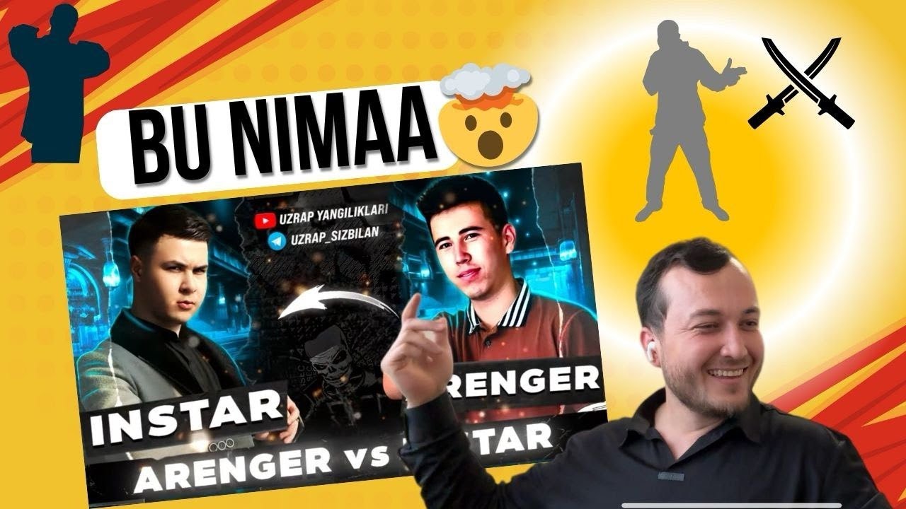 SHUNAQAYAM BATTLE BO'LADIMIi ?! | INSTAR VS ARENGER RAP BATTLE GA REAKSIYA