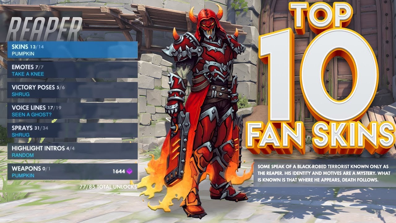 TOP 10 OVERWATCH FAN SKINS! #2