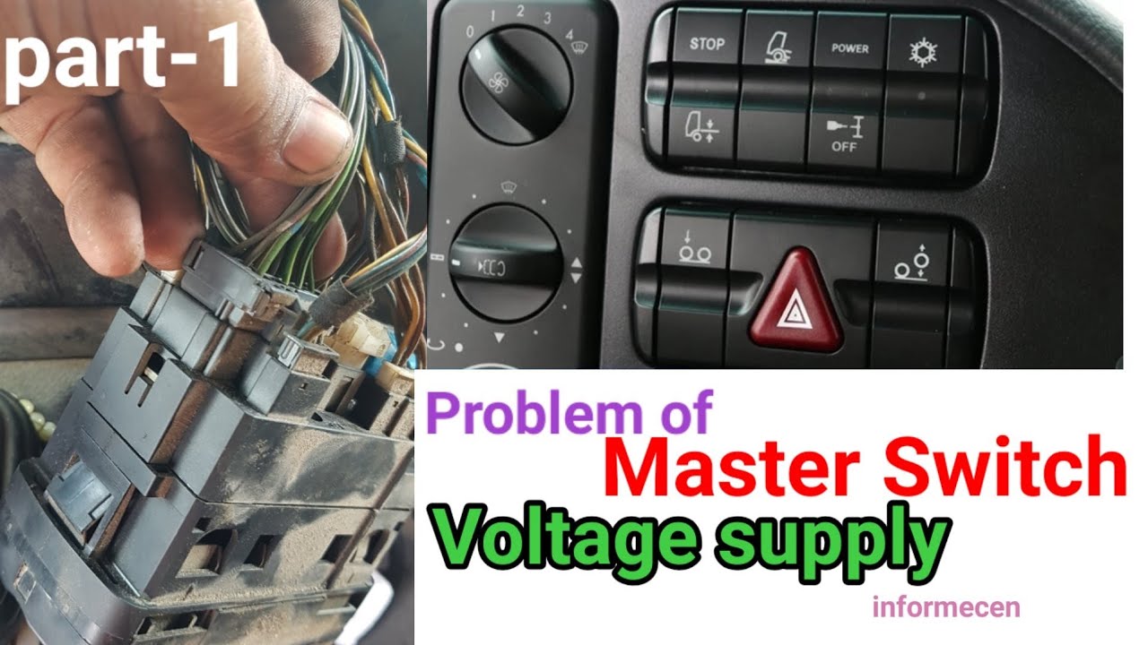 Modular switch  Voltage supply and CAN Connetion  For Control unit  | Wiring info  Actros