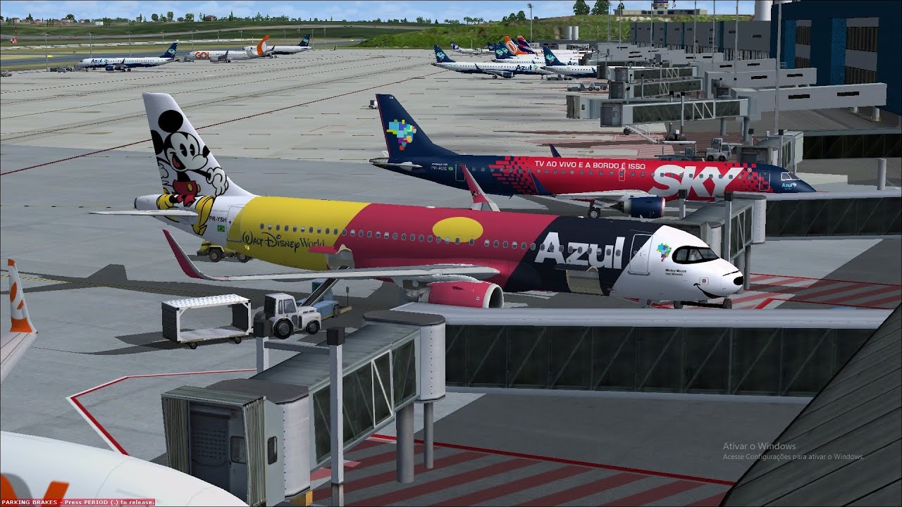 [FSX] Airbus A320-251NEO Azul (Mickey Mouse Livery PR-YSH) Belo Horizonte (CNF) - Brasília (BSB)