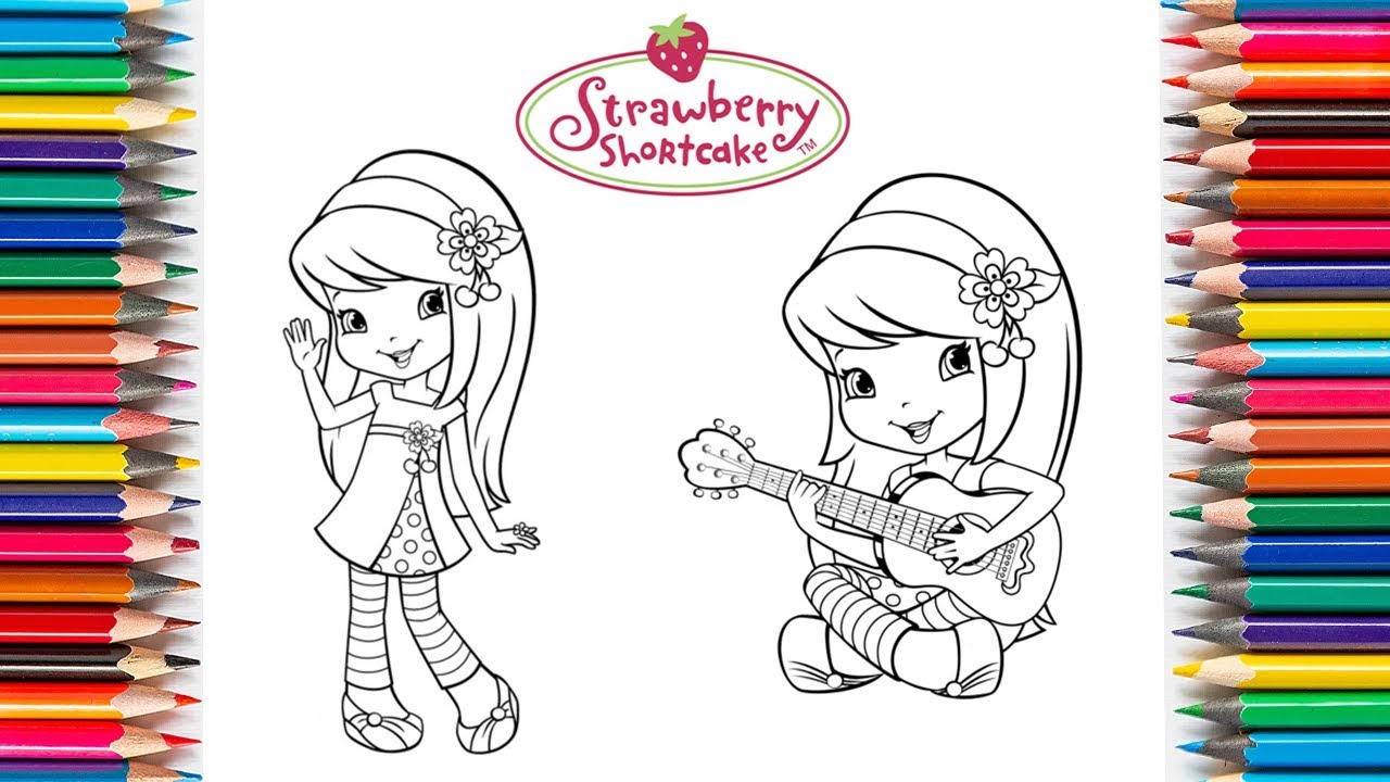 Strawberry  Shortcake🍓Colouring Pages Cherry  Jam 🍓 Coloring Pages