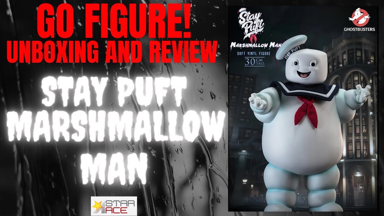 STAR ACE STAY PUFT MARSHMALLOW MAN GHOSTBUSTERS soft vinyl statue unboxing and review