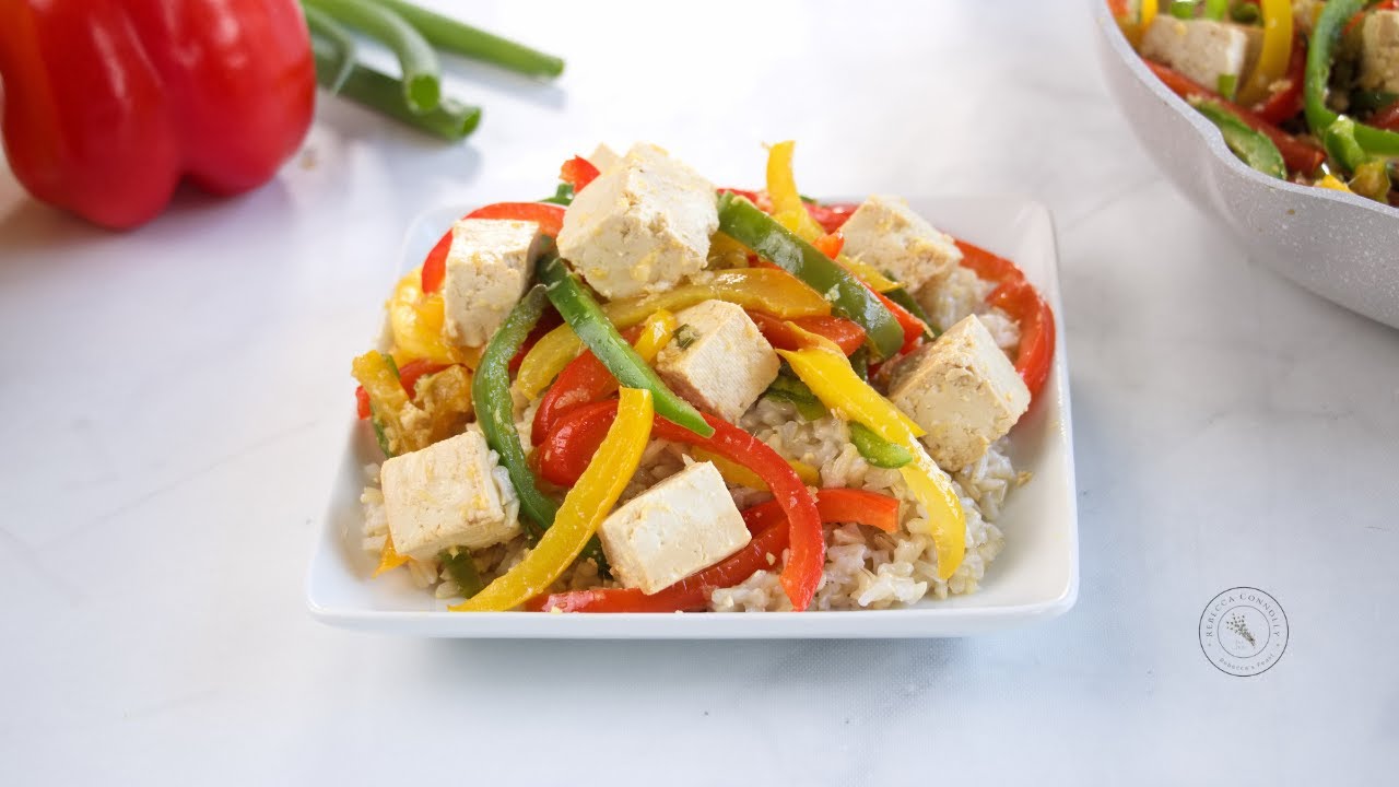 Tofu Pepper Stir Fry for One | Easy One-Pan Plant-Based Dinner (20 Minutes)