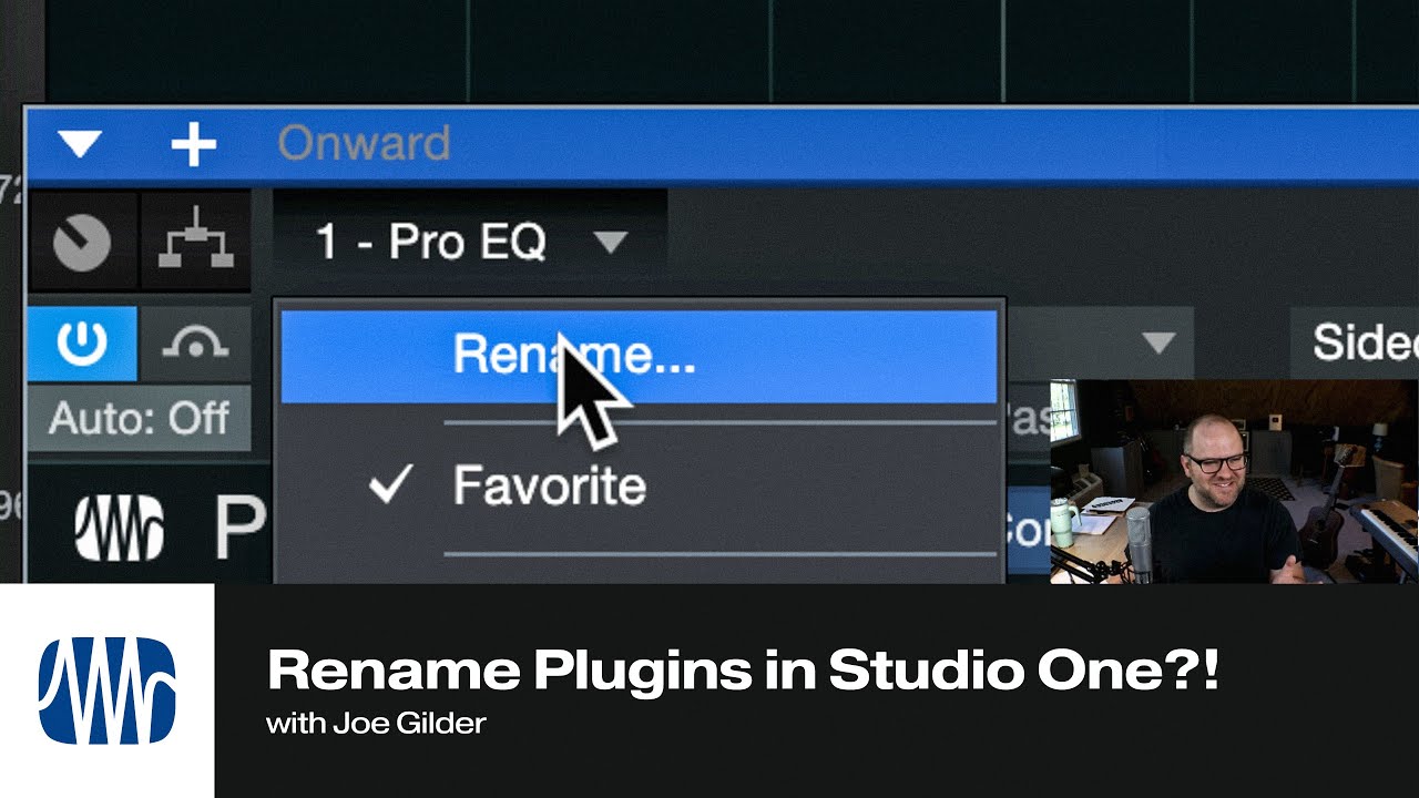 Переименование плагинов в Studio One | PreSonus