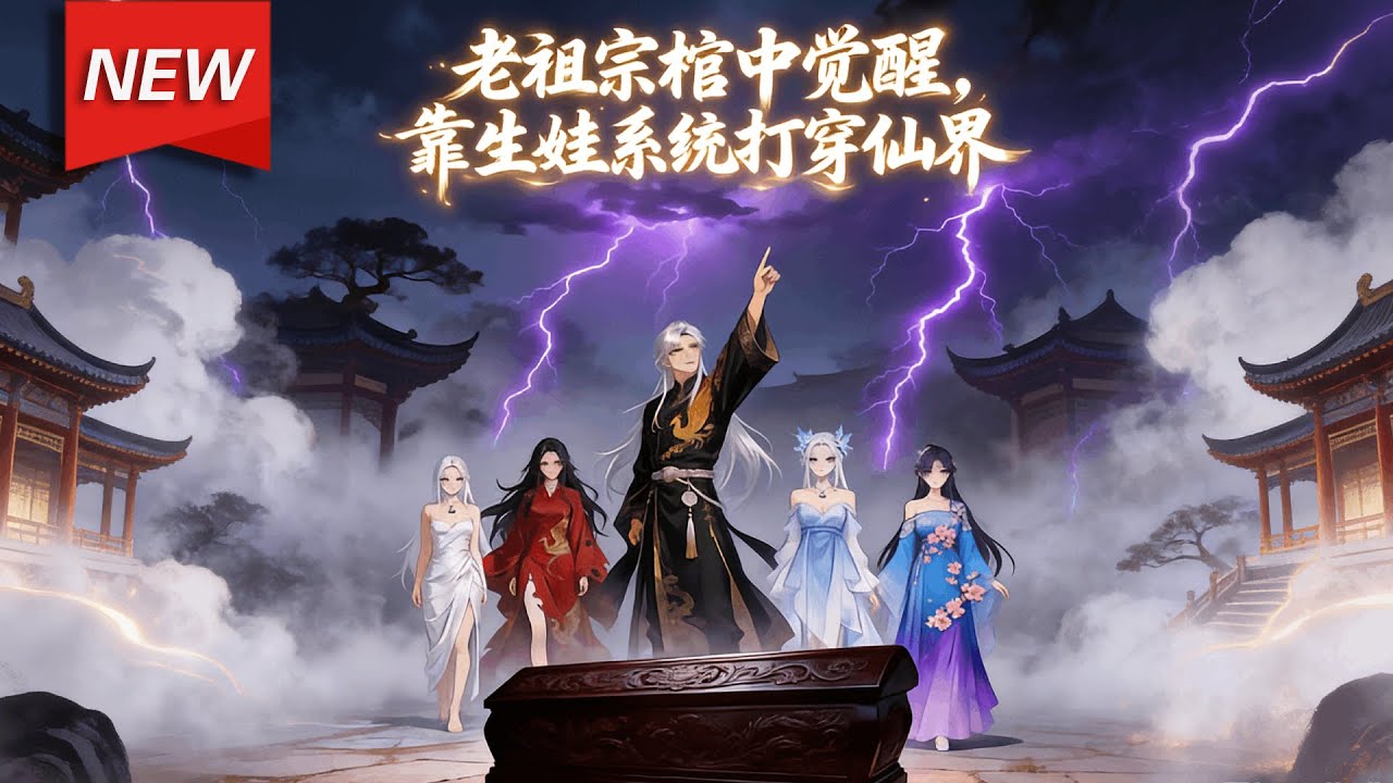 MULTISUB📢新番上线《老祖宗棺中觉醒，靠生娃系统打穿仙界》第1~79集丨李家落难，万年老祖李沧海突然苏醒了！觉醒“多子多福系统”，开局娶圣女，重返十八岁巅峰颜值，一巴掌拍死反派！#破晓动漫社
