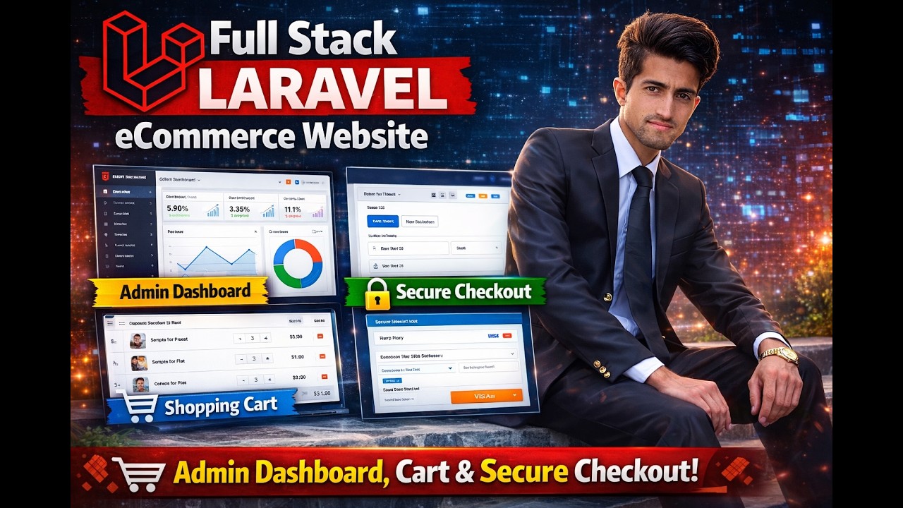 Full Stack Laravel 12 eCommerce Website | Admin Dashboard, Cart System & Secure Checkout