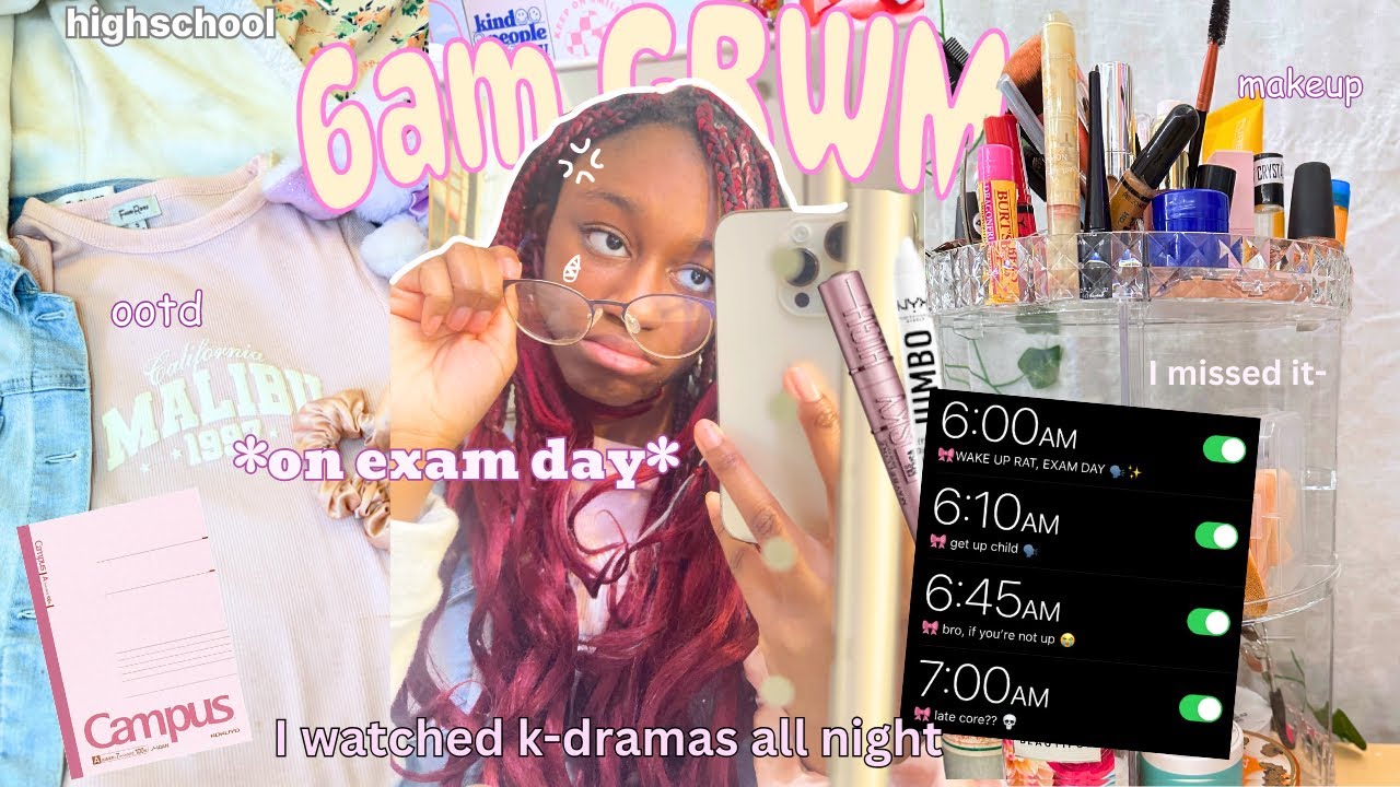 ✧.*🧷my REALISTIC 6am *high school* MORNING ROUTINE 🎀grwm,chit chat, ootd, skincare, productive ୨୧˚