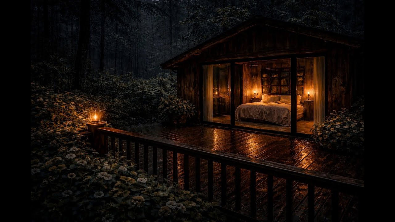 Heavy Rain 🌧️ | Fall Asleep Fast in a Dark Cozy Room