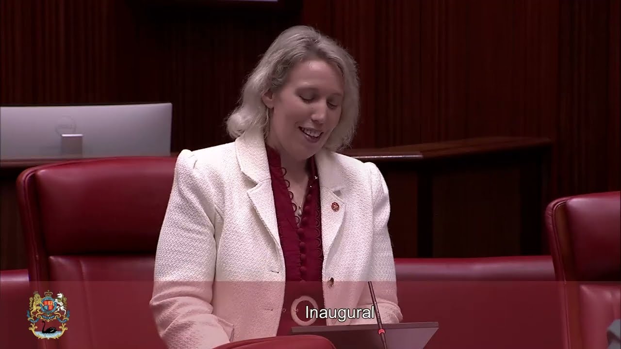 Hon Klasey Hirst MLC - Inaugural Speech on 29 May 2025