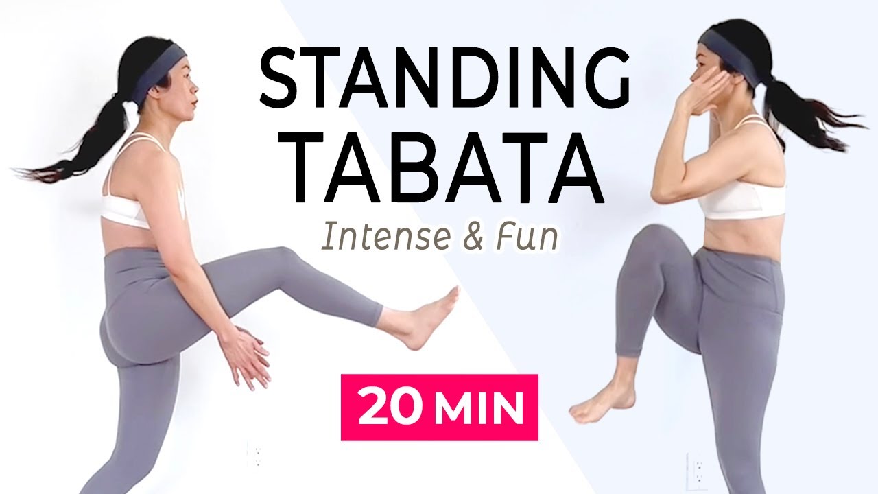 20 MIN ALL STANDING TABATA HIIT / Calorie Killer Cardio Workout / No Repeat / No Equipment