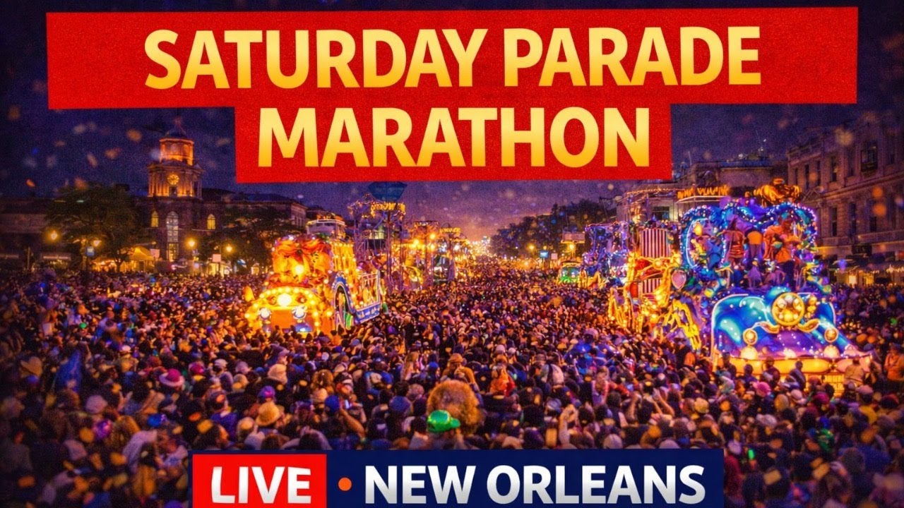 Saturday Mardi Gras Parade Marathon LIVE 🎭 : New Orleans