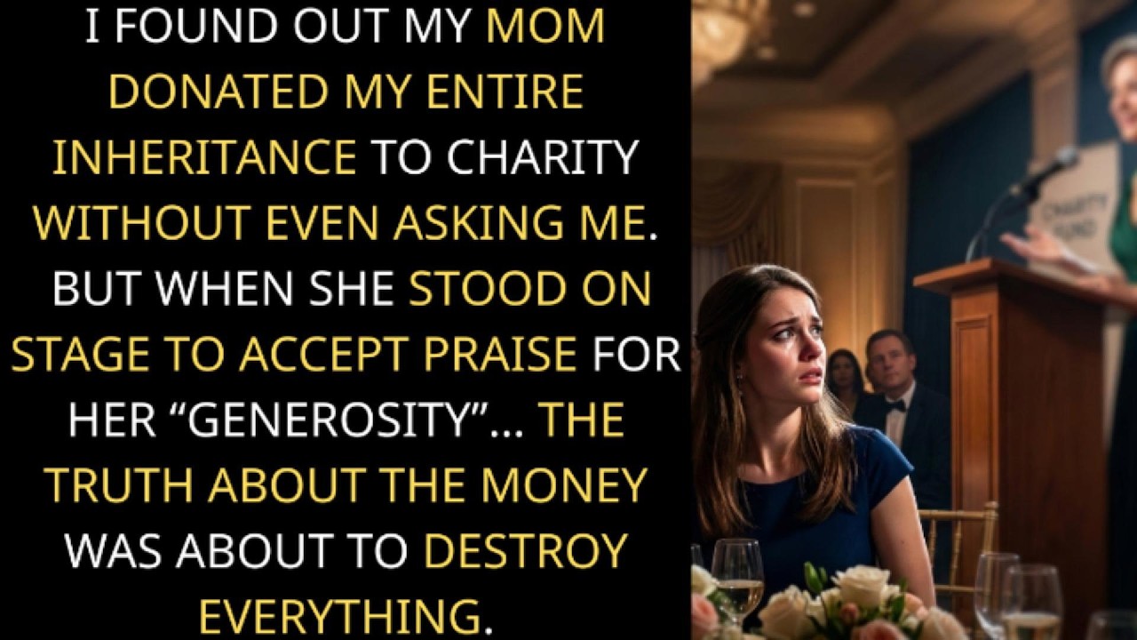 Mom Gave My Inheritance to Charity Without Asking… Then the Truth Came Out at the Ceremony