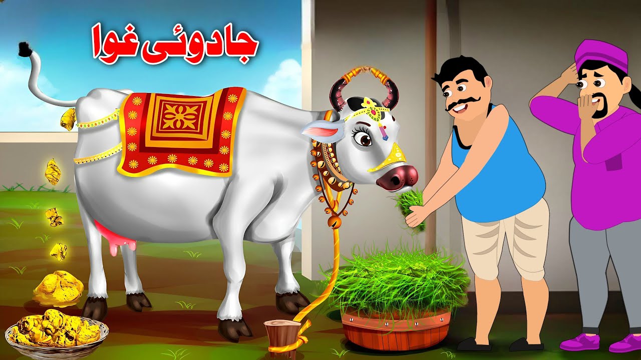 The Magical Cow | Pashto Cartoon Story | Educational Pashto Kahani 2025
