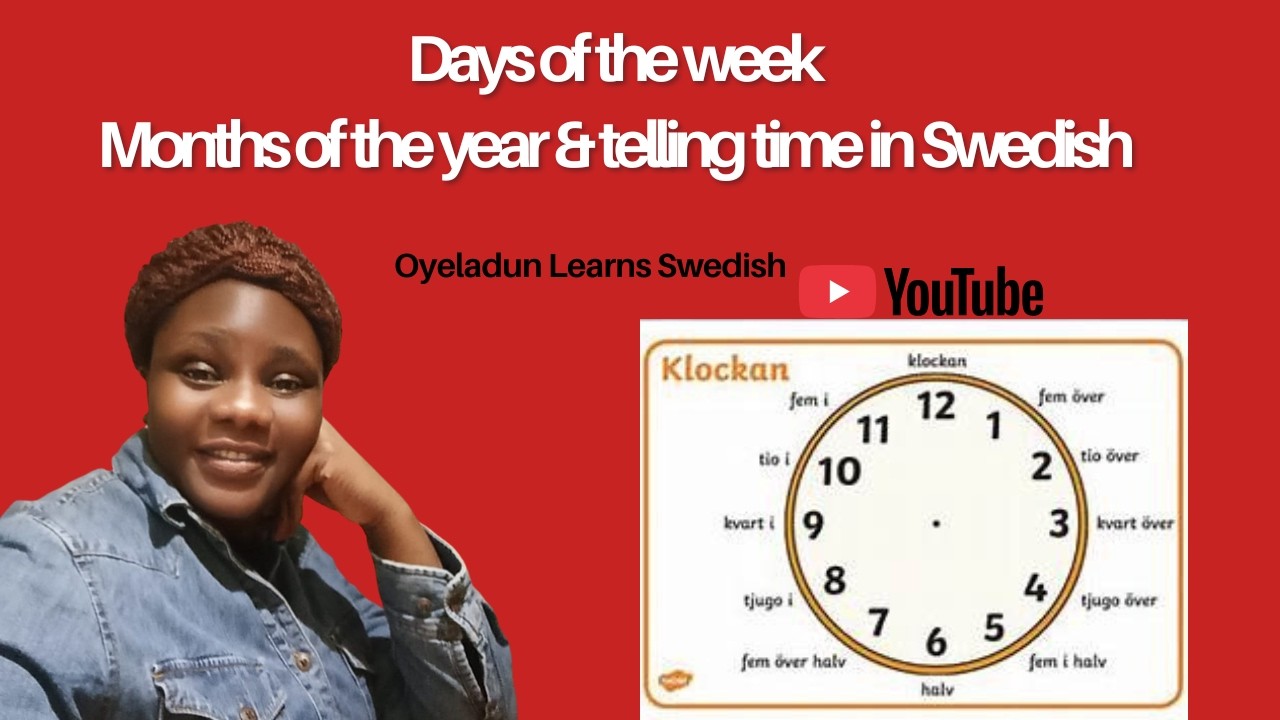 Swedish Days, Months & Telling Time | Beginner SFI Lesson