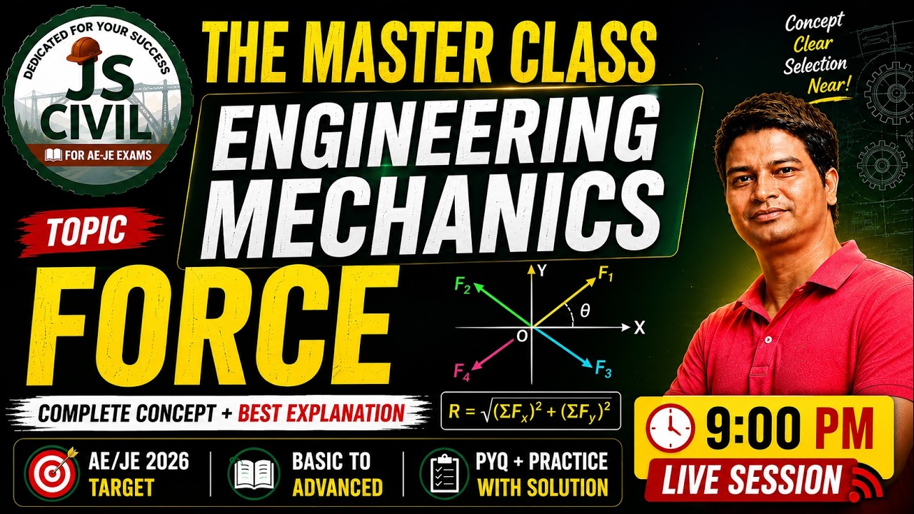 Engineering Mechanics-01 || FORCE || JS CIVIL || UPPSC -AE & Other AE-JE Exams